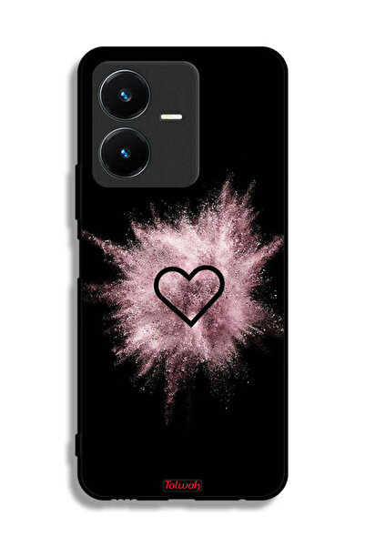 Tolwak غطاء حماية لهاتف Vivo Y22 بتصميم قلب لامع