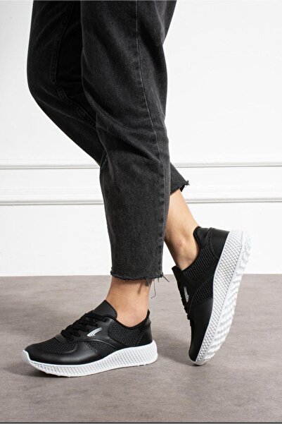 FLARF Kadın Erkek Unisex Kalın Taban Yazlık Fileli Hafif Rahat Esnek Taban Sneaker Spor Ayakkabı