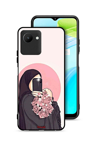 Tolwak غطاء حماية لهاتف Realme C30s - فن التقاط صور سيلفي مع حمل الزهور