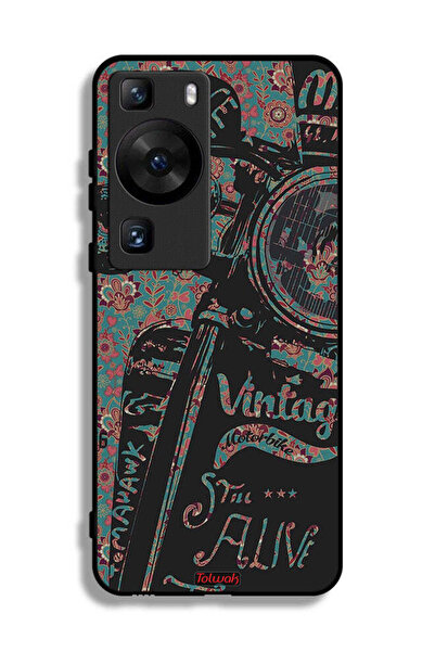 Tolwak غطاء حماية لهاتف Huawei P60 Pro بتصميم دراجة نارية كلاسيكية