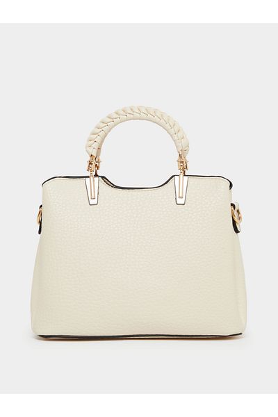 Styli Textured Satchel Bag with Braided Double Top Handles