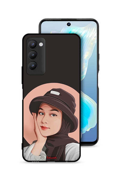 Tolwak غطاء حماية لهاتف تكنو كامون 18 بتصميم فتاة قبعة لطيفة