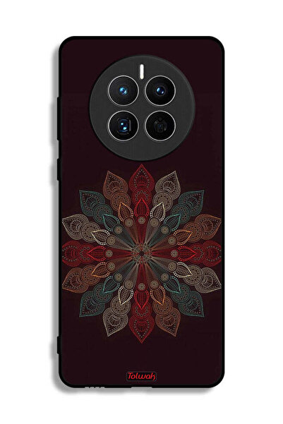 Tolwak غطاء حماية لهاتف هواوي ميت 50E بتصميم زهرة ماندالا