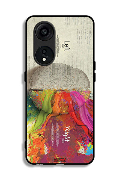 Tolwak غطاء حماية لهاتف Oppo Reno 8T 5G بتصميم تجريدي لعلم الدماغ