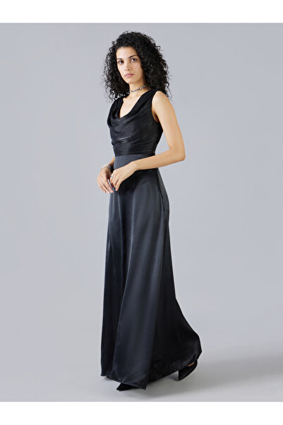 Mish By Styli Sleeveless Cowl Neck A-Line Maxi Dress