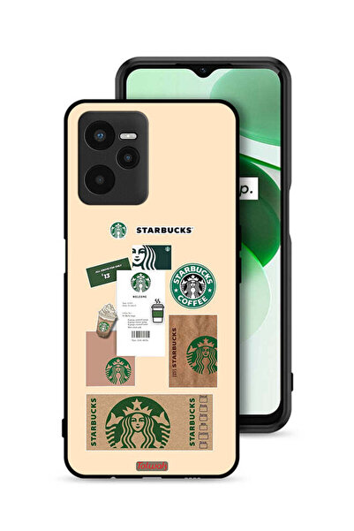 Tolwak Realme C35 Protective Case Cover Coffee Sticker