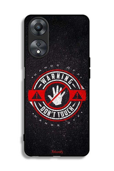 Tolwak Oppo A58 5G Protective Case Cover Warning Do Not Touch