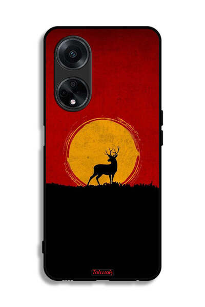 Tolwak غطاء حماية Oppo A1 5G بتصميم غزال وقمر