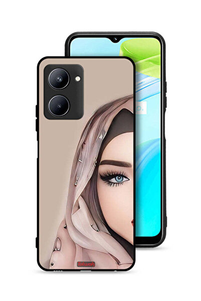 Tolwak غطاء حماية Realme C33 بتصميم فتاة نصف وجه