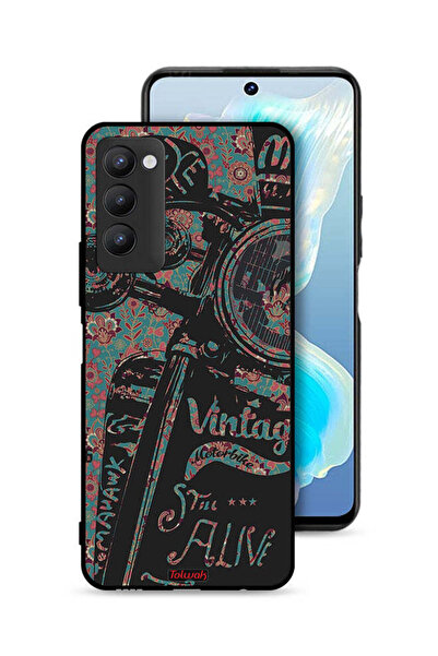 Tolwak Tecno Camon 18 Protective Case Cover Vintage Motorbike