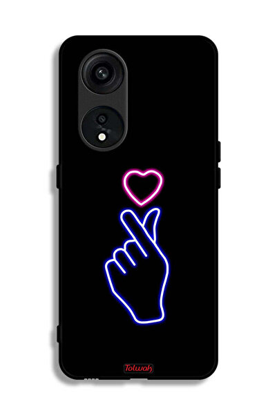 Tolwak غطاء حماية لهاتف Oppo Reno 8T 5G برسومات قلب سناب