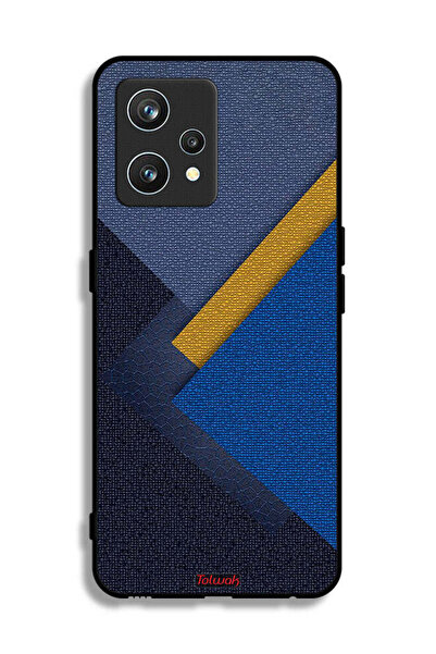 Tolwak غطاء حماية لهاتف Realme 9 Pro Plus بنقشة مثلثات جلدية