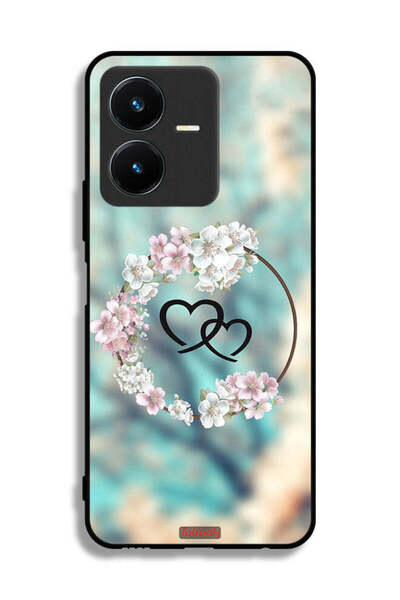 Tolwak غطاء حماية لهاتف Vivo Y22 بتصميم قلوب في فن الخاتم