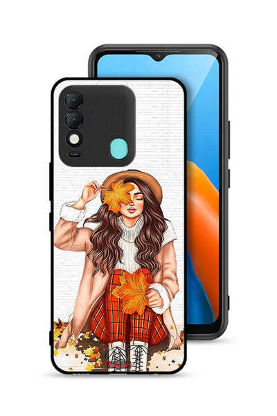Tolwak غطاء حماية لهاتف Tecno Spark 8 يحمل صورة أوراق الخريف