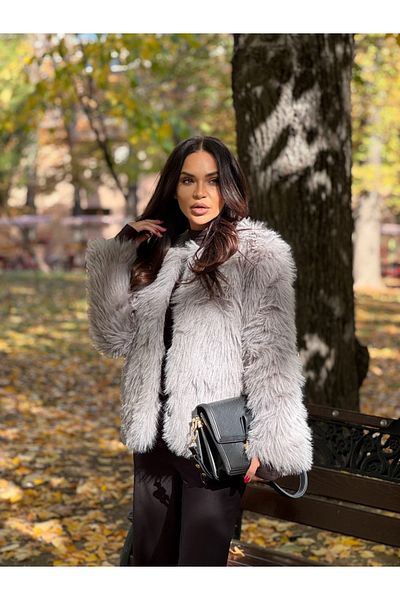 Atmosphere Fashion Women's gray fur coat