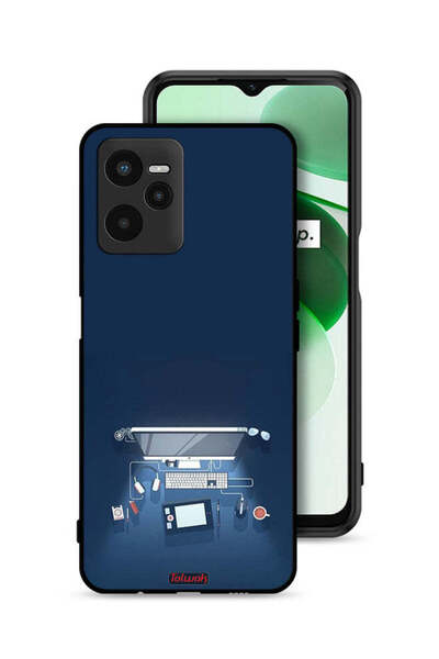 Tolwak غطاء حماية لجهاز Realme C35 - فن مكتب الكمبيوتر