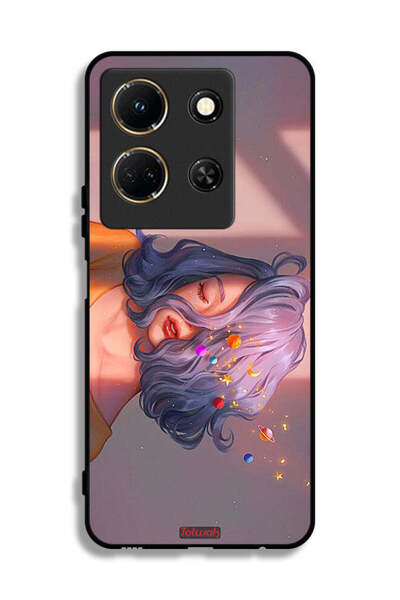 Tolwak Infinix Note 30 Protective Case Cover Girl And Space Art