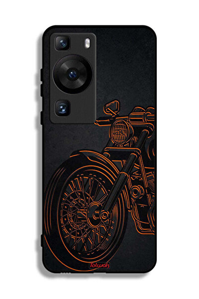 Tolwak غطاء حماية لهاتف Huawei P60 Pro بتصميم دراجة عتيقة