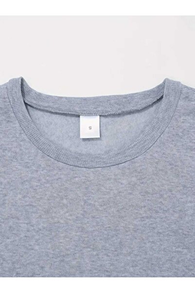 caddekombin Milano Italy Printed Crew Neck Gray Sweatshirt