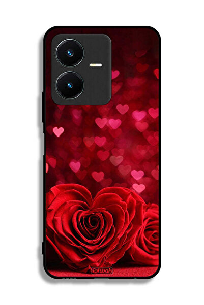 Tolwak غطاء حماية Vivo Y22s بتصميم زهور على شكل قلب وفن تجريدي
