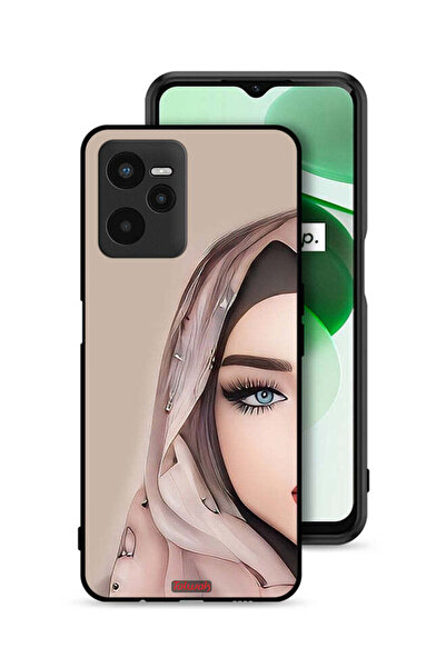 Tolwak Realme C35 Protective Case Cover Half Face Girl Art