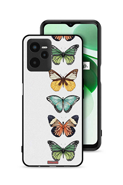 Tolwak Realme C35 Protective Case Cover Four Butterflies