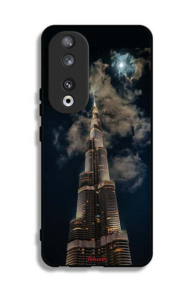 Tolwak غطاء حماية لهاتف Honor 90 برج خليفة في الليل