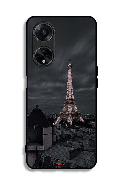 Tolwak غطاء حماية لهاتف Oppo A98 5G بتصميم برج إيفل في الليل