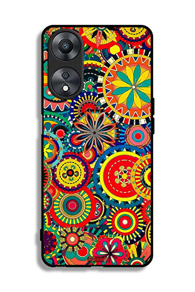 Tolwak غطاء حماية لهاتف Oppo A58 5G بنمط ماندالا ملون