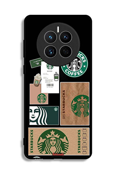 Tolwak غطاء حماية لهاتف هواوي ميت 50E، ملصق ستاربكس