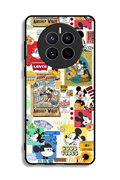 Tolwak غطاء حماية لهاتف هواوي ميت 50 إي مع ملصقات وشعار "هابي آند ستيكس"