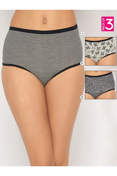 Clovia By Styli Pack of 3 - Printed Hipster Briefs