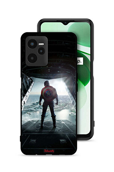Tolwak غطاء حماية لهاتف Realme C35 بتصميم صورة كابتن أمريكا