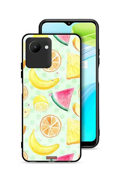 Tolwak غطاء حماية لهاتف Realme C30s برسومات فنية بألوان مائية وفواكه
