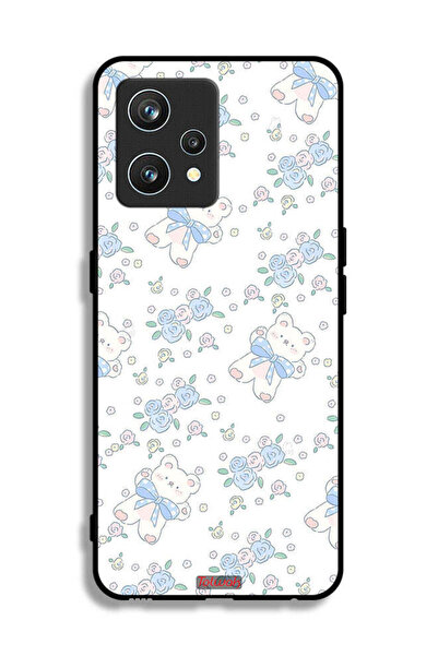 Tolwak غطاء حماية لهاتف Realme 9 Pro Plus مع أيقونة دب تيدي لطيف وزهور