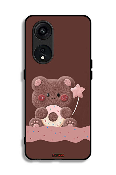 Tolwak غطاء حماية لهاتف Oppo Reno 8T 5G بطبعة دب دونات