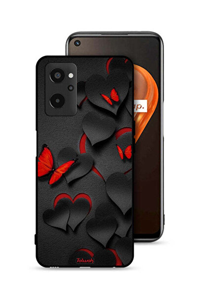 Tolwak غطاء حماية لهاتف Realme 9i 4G بنقشة قلوب وفراشات