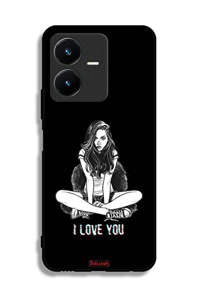 Tolwak غطاء حماية لهاتف Vivo Y22 - رسم "أحبك"