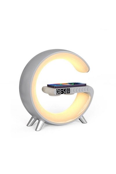 divendi-ro Mobile charging station with RGB lighting and Bluetooth speaker, White - White