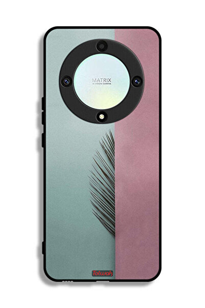 Tolwak غطاء حماية لهاتف Honor X9a بتصميم نصف أوراق