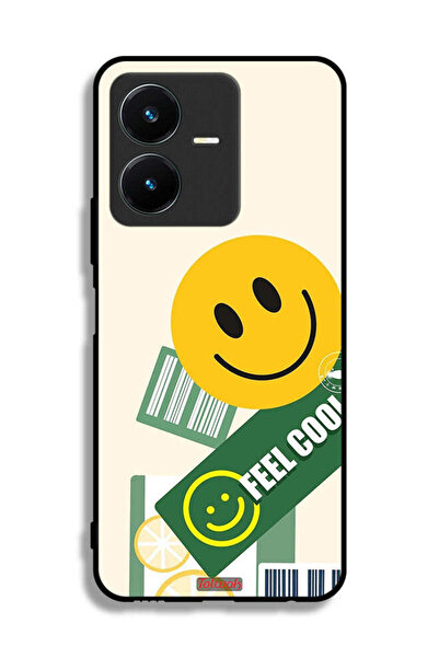 Tolwak غطاء حماية لهاتف Vivo Y22 بملصق Feel Cool