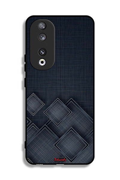 Tolwak غطاء حماية لهاتف Honor 90 بنقشة مربعات على القماش