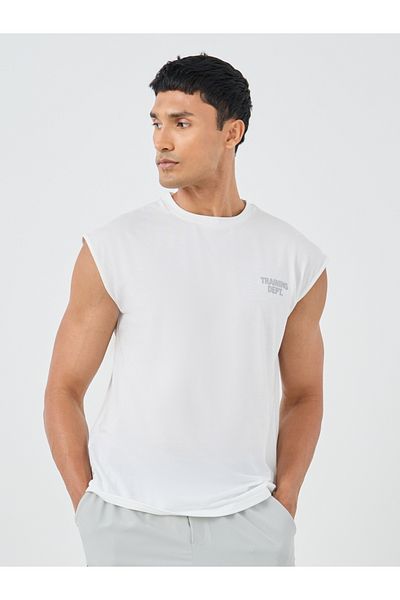 Styli Front and Back Print Oversized Cap Sleeve Drop Armhole Tank