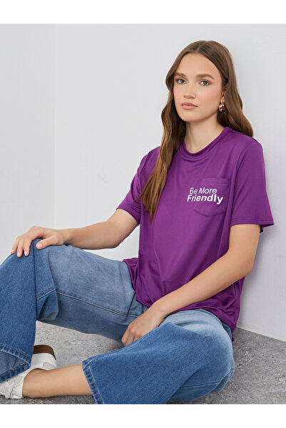 Styli تي شيرت كبير الحجم بطبعة شعار