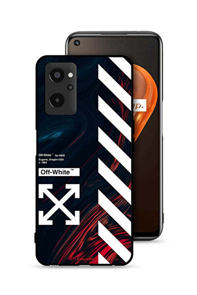 Tolwak Realme 9i 4G Protective Case Cover Off White Sticker