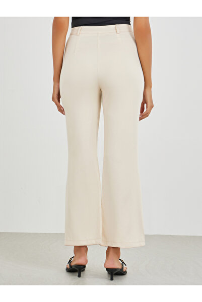 Take Two By Styli Solid Button Detail Slim Fit Pants with Pockets