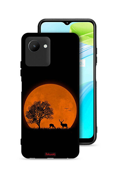 Tolwak Realme C30s Protective Case Cover Evening Moon Art