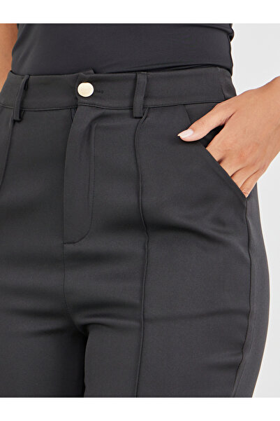 Take Two By Styli Solid Button Detail Slim Fit Pants with Pockets