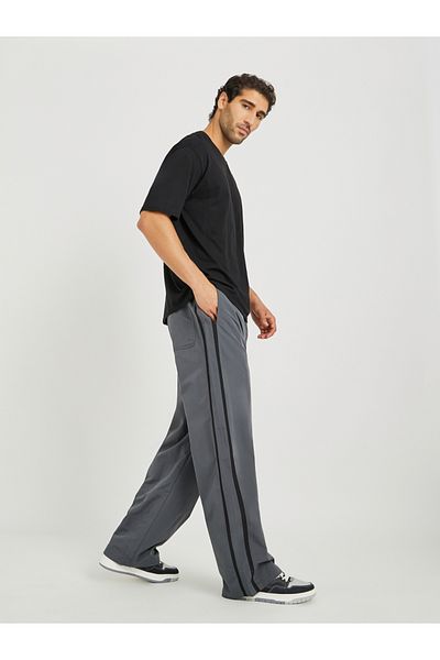 Styli Oversized Open Hem Joggers with Side Tape