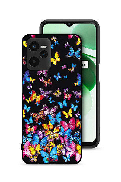 Tolwak غطاء حماية لهاتف Realme C35 بنقشة فراشات ملونة